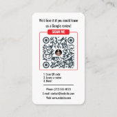 Google Review QR Code Business Card Template 名刺 (裏面)