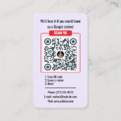 Google Review QR Code Business Card Template 名刺 (裏面)