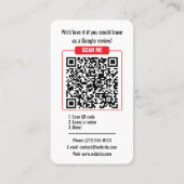 Google Review QR Code Business Card Template 名刺 (裏面)
