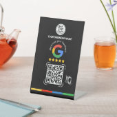 Google Review QR Code Business Name 台座サイン (インサイチュ)