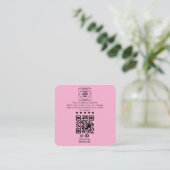 Google Review QR Code Business Note Card エンクロージャーカード (スタンド正面)