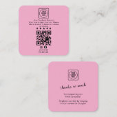 Google Review QR Code Business Note Card エンクロージャーカード (正面/裏面)