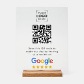 Google Review QR Code Business Review  アクリルサイン (正面)