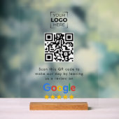 Google Review QR Code Business Review  アクリルサイン (ニュートラル)