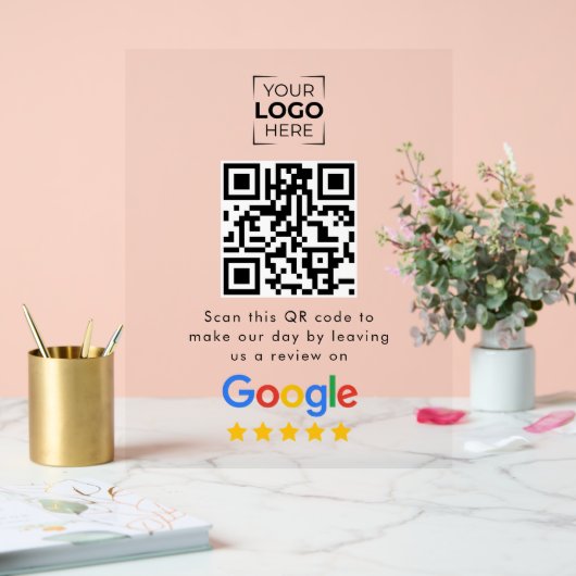 Google Review QR Code Business Review  アクリルサイン (ウェディング)