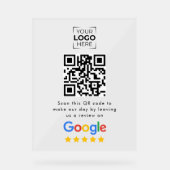 Google Review QR Code Business Review  アクリルサイン (正面)