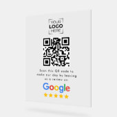 Google Review QR Code Business Review  アクリルサイン (傾斜)