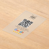 Google Review QR Code Business Review  アクリル招待状 (レイダウン)