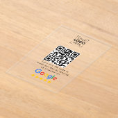 Google Review QR Code Business Review  アクリル招待状 (レイダウン)