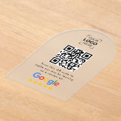 Google Review QR Code Business Review アクリル招待状 (レイダウン)