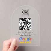 Google Review QR Code Business Review アクリル招待状 (インサイチュ (ポータブル))
