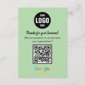 Google Review QR Code Cards | Business Enclosure   エンクロージャーカード (正面)