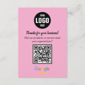 Google Review QR Code Cards | Business Thank You  エンクロージャーカード (正面)