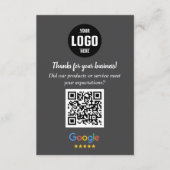 Google Review QR Code Cards | Business Thank You エンクロージャーカード (正面)