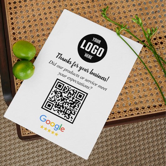 Google Review QR Code Cards | Business Thank You  エンクロージャーカード