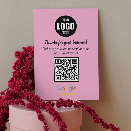Google Review QR Code Cards | Business Thank You  エンクロージャーカード
