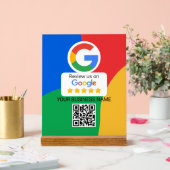 Google Review QR Code Colorful Business アクリルサイン (ウェディング)