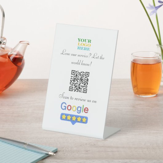 Google Review QR Code | Custom Business Feedback 台座サイン (インサイチュ)