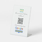 Google Review QR Code | Custom Business Feedback 台座サイン (正面)
