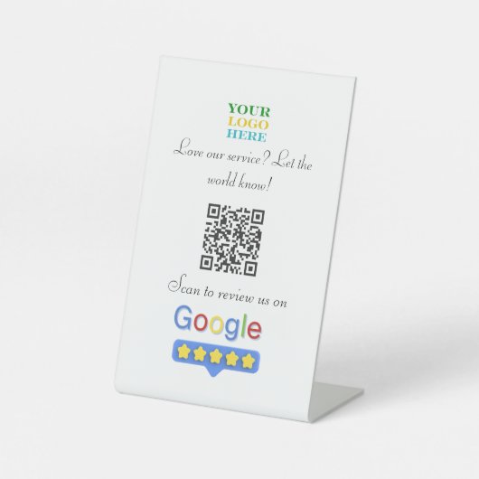 Google Review QR Code | Custom Business Feedback 台座サイン (正面)