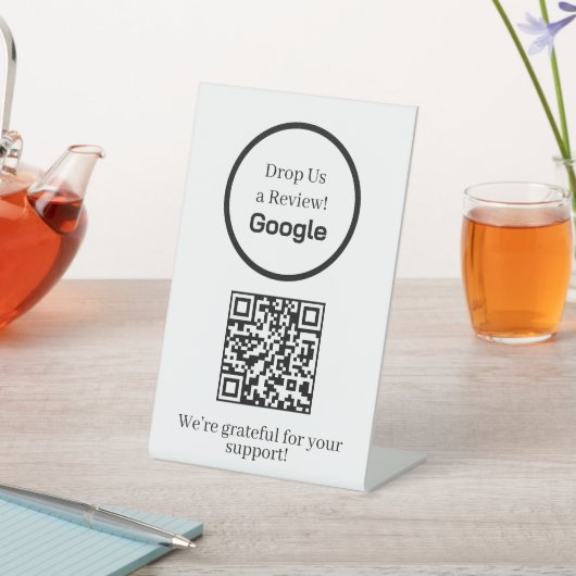 Google Review QR Code | Custom Business Feedback 台座サイン (インサイチュ)