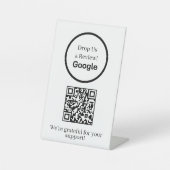 Google Review QR Code | Custom Business Feedback 台座サイン (正面)