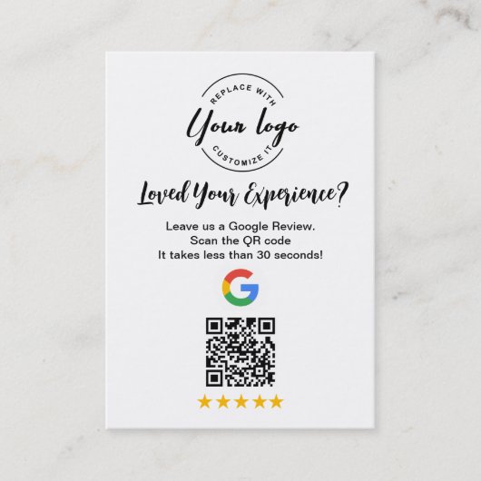 Google Review QR Code Customer Feedback request 名刺 (正面)