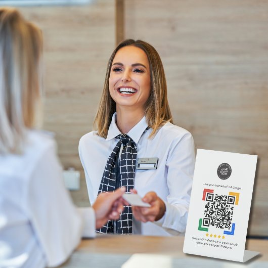 Google Review QR Code Customer Review for Business 台座サイン