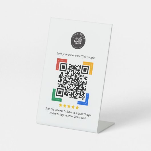 Google Review QR Code Customer Review for Business 台座サイン (正面)