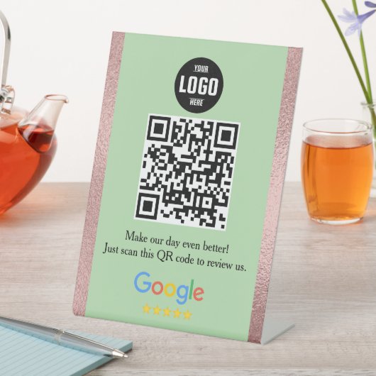 Google Review QR Code Pedestal Sign for Business 台座サイン (インサイチュ)
