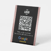 Google Review QR Code Pedestal Sign for Business 台座サイン (正面)