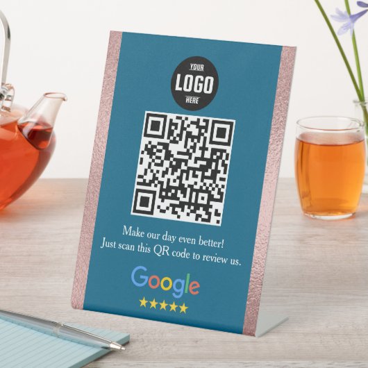 Google Review QR Code Pedestal Sign for Business 台座サイン (インサイチュ)