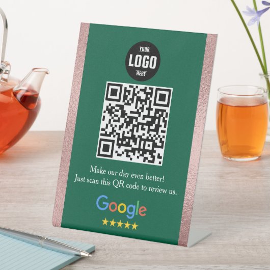 Google Review QR Code Pedestal Sign for Business 台座サイン (インサイチュ)