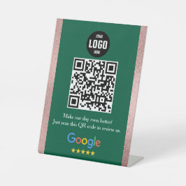 Google Review QR Code Pedestal Sign for Business 台座サイン