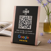 Google Review QR Code Pedestal Sign for Business 台座サイン