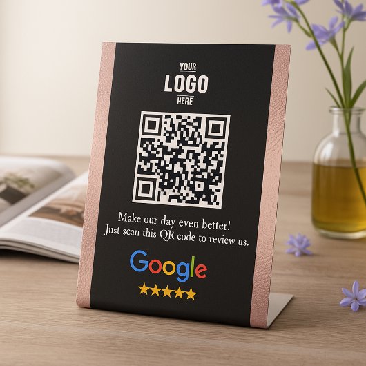 Google Review QR Code Pedestal Sign for Business 台座サイン