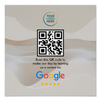 Google Review QR Code Poster | Modern Business Sig ポスター
