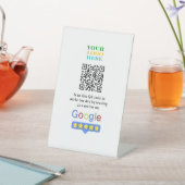 Google Review QR Code Sign | Custom Logo Business  台座サイン (インサイチュ)