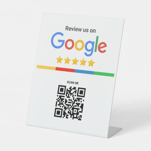 Google Review QR Code Standee 台座サイン (正面)