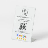 Google Review QR Link Modern Display 台座サイン (正面)