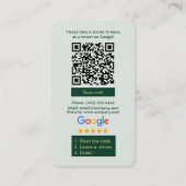 Google Review Request Card  with Logo and QR Code  名刺 (裏面)
