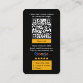Google Review Request Card with Logo and QR Code 名刺 (裏面)
