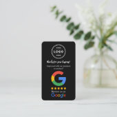 Google Review Request Card with Logo and QR Code 名刺 (スタンド正面)