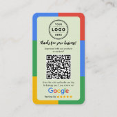 Google Review Request Card  with Logo and QR Code 名刺 (正面)