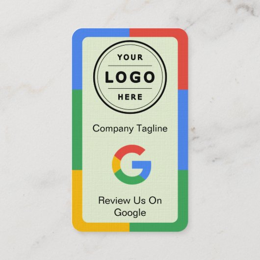 Google Review Request Card  with Logo and QR Code 名刺 (裏面)