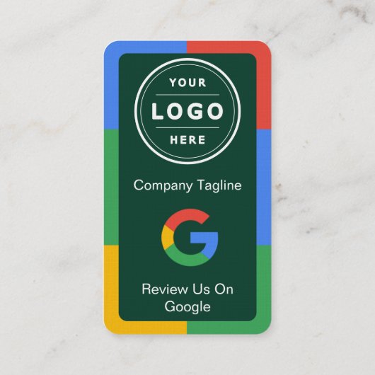 Google Review Request Card  with Logo and QR Code 名刺 (裏面)