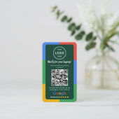 Google Review Request Card  with Logo and QR Code 名刺 (スタンド正面)