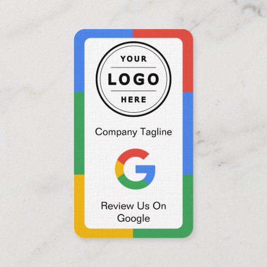 Google Review Request Card with Logo and QR Code 名刺 (裏面)