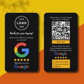 Google Review Request Card  with Logo and QR Code 名刺