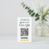 Google Review Request Card with Logo and QR Code 名刺 (スタンド正面)